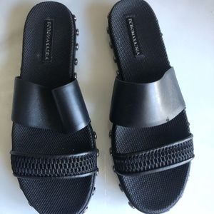 BCBGMAXAZRIA NWOT sandals with gunmetal studs